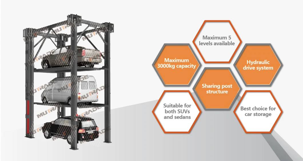 Quad Vehicle Storage Outdoor Car Stacker Parking Lift