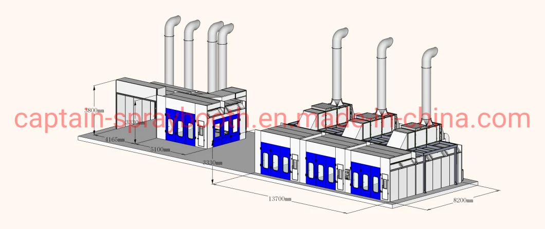 Car Spray Booth Paint Booth Garage Equipment with Customized Design