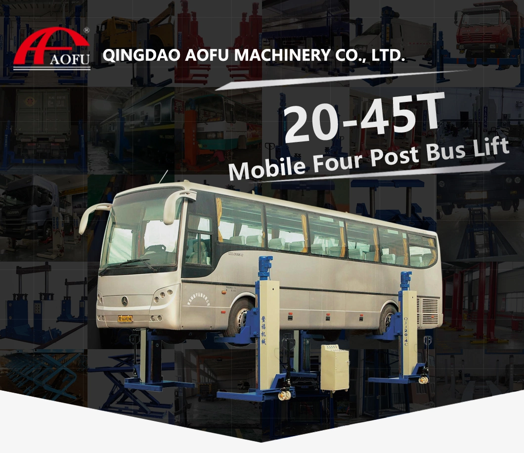 Aofu Auto Repair Special Truck Lift Bus Lift 4 Post Mobile Lifting Machine Auto Lift Car Lift