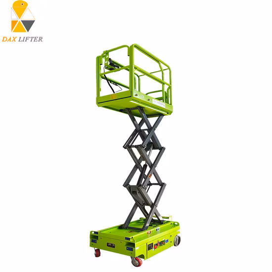 Sollevatore a forbice portatile di alta qualità da 3,9 m con altezza della piattaforma automatica